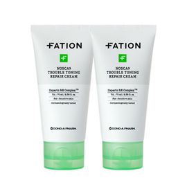 FATION NOSCA9 Trouble Toning Repair Cream 70ml×2EA – Heparin RX Complex™, Niacinamide 2%, Tranexamic Acid 1%, Soothing & Tone Care Moisturizer for Sensitive, Acne-Prone Skin _ Made in KOREA